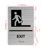 Exit Left With Symbol With Sign with Raised Letters Hpd Sign