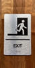 Exit Right With Symbol With Sign with Raised Letters Ada Sign
