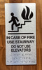 In Case Of Fire Use Stairway Do Not Use Elevators Ada Sign