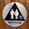 Restroom Accessible With Sign with Raised Letters Ada Sign