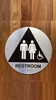 Restroom Accessible With Sign with Raised Letters Safety Sign