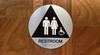 Restroom Accessible With Sign with Raised Letters Compliance Sign