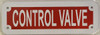 SIGNS CONTROL VALVE SIGN- REFLECTIVE !!! (ALUMINUM