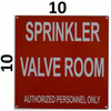SIGNS AUTHORIZED PERSONNEL ONLY SPRINKLER
