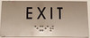 SIGNS EXIT Sign -Tactile Signs STAINLESS