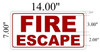 Fire Escape Sign