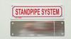 Standpipe System Sign (White Background,Aluminium 2X7)