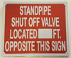 SIGNS STANDPIPE SHUT OFF VALVE