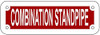 COMBINATION STANDPIPE SIGN- REFLECTIVE !!! (RED,