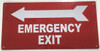 SIGNS EMERGENCY EXIT LEFT SIGN- REFLECTIVE !!!