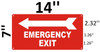 EMERGENCY EXIT WITH ARROW LEFT SIGN