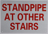 STANDPIPE AT OTHER STAIRS SIGN- REFLECTIVE