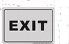 silver EXIT Sign