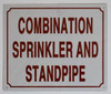 SIGNS SPRINKLER AND STANDPIPE COMBINATION SIGN- WHITE