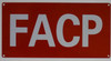 F.A.C.P. SIGN- RED ALUMINUM (ALUMINUM SIGNS 6X12)