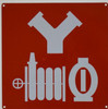 SIGNS STANDPIPE CONNECTION SYMBOL SIGN-