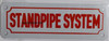 SIGNS STANDPIPE SYSTEM SIGN (WHITE,