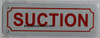 SIGNS SUCTION SIGN (WHITE, ALUMINUM SIGNS 2X6)-(ref062020)