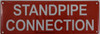 SIGNS STANDPIPE CONNECTION SIGN (RED,