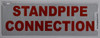 SIGNS STANDPIPE CONNECTION SIGN (ALUMINUM SIGNS 4X12)