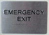 SIGNS EMERGENCY EXIT Sign -Tactile