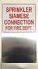 FIRE DEPARTMENT CONNECTION SIGNS