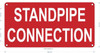 Standpipe Connection Sign (Aluminium Reflective, RED 6X12)