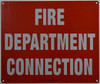 SIGNS FIRE DEPARTMENT CONNECTION SIGN (ALUMINUM SIGNS