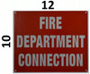 FIRE DEPARTMENT CONNECTION SIGNS