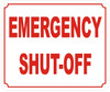 EMERGENCY SHUT-OFF SIGN- REFLECTIVE !!! (ALUMINUM