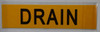 SIGNS DRAIN SIGN (STICKER 2X8) (Yellow)-(ref062020)