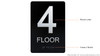 Floor Number Sign -4TH Floor Sign,