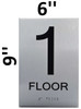 BRAILLE 1ST FLOOR SIGN
