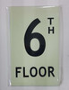 FLOOR NUMBER SIGN - 6TH FLOOR