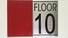 SIGNS FLOOR NUMBER TEN (10)