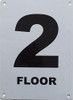 SIGNS FLOOR NUMBER TWO (2) SIGN ALUMINUM