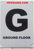 SIGNS FLOOR NUMBER GROUND (G)