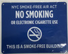 SIGNS NYC Smoke free Act