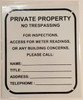 Building Access contact Sign (ALUMINUM SIGN