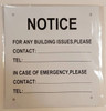 NOTICE OF BUILDING ISSUES SIGN (ALUMINUM