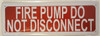 FIRE PUMP SIGNS
