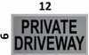 SIGNS PRIVATE DRIVEWAY SIGN- WHITE (ALUMINUM SIGNS