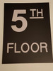 SIGNS Floor number Five (5)