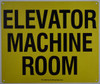 SIGNS ELEVATOR MACHINE ROOM SIGN (ALUMINUM SIGNS