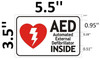 AED AUTOMATED External DEFIBRILLATOR Sign