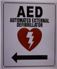 SIGNS AED LEFT SIGN- AUTOMATED DEFIBRILLATOR TO