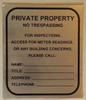 SIGNS BUILDING ACCESS CONTACT SIGN– BRUSHED ALUMINUM