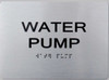 WATER PUMP ADA Sign -Tactile Signs