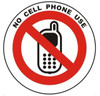 NO CELL PHONE USE SIGN (ROUND