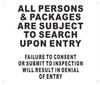 ALL PERSONS AND PACKAGES ARE SUBJECT